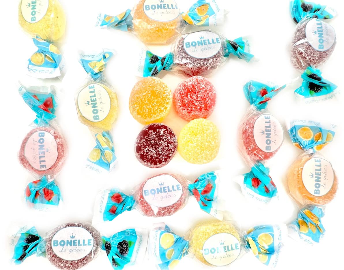 SweetGourmet Sugar-Free Italian Assorted Fruit Jellies | Individually Wrapped | 1 Pound