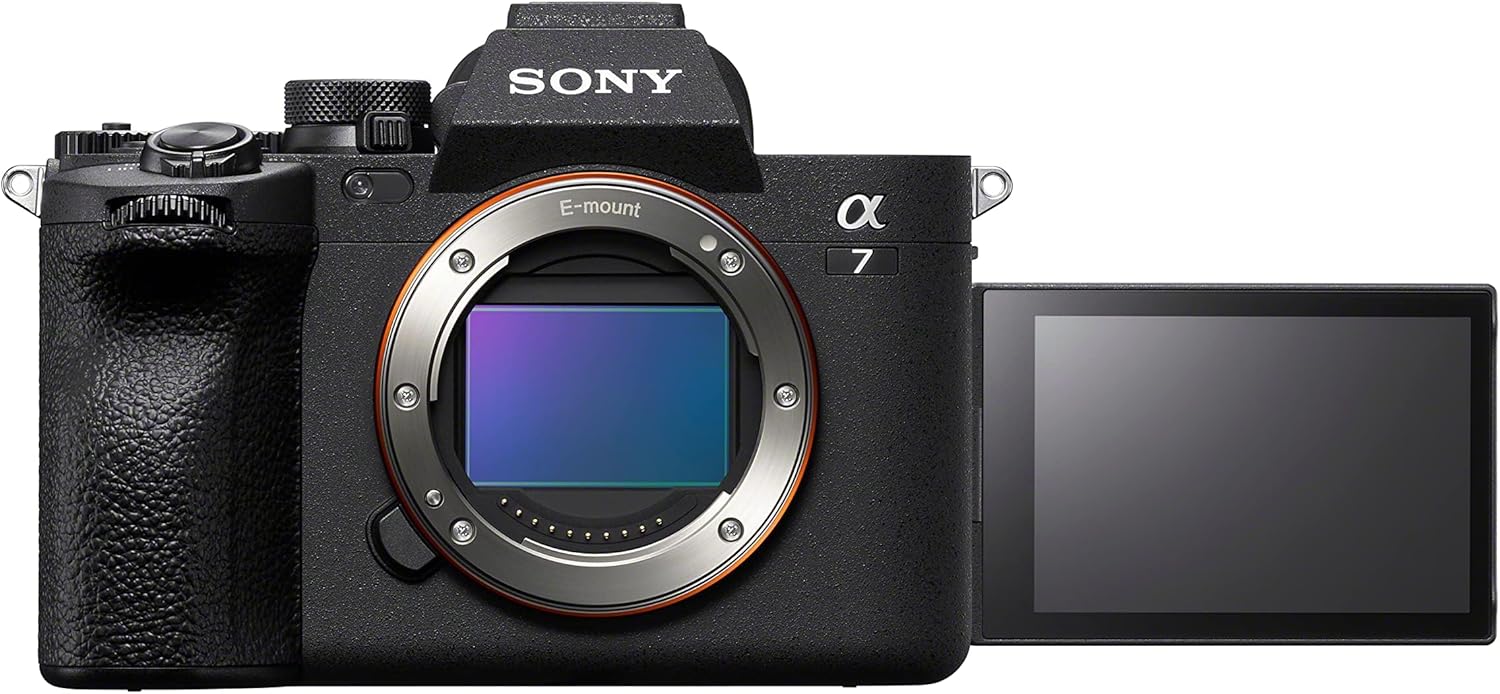Sony Alpha 7 IV | Full-Frame Mirrorless Camera ( 33MP, Real-time autofocus, 10 fps, 4K60p, Vari-angle touch screen, Large capacity Z battery ), Black