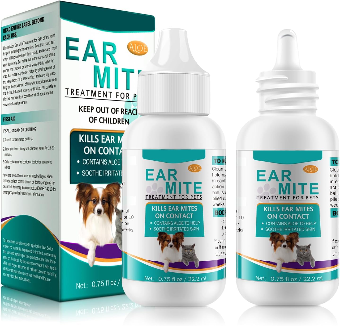 Ear Mite Treatment For Dogs, Dog Ear Infection Treatment, Ear Mite Treatment For Dog Cat Yeast Infection, Alleviation Suffering from Ear Mites & Itching and Odours Stinky Stuff for Dogs Ears