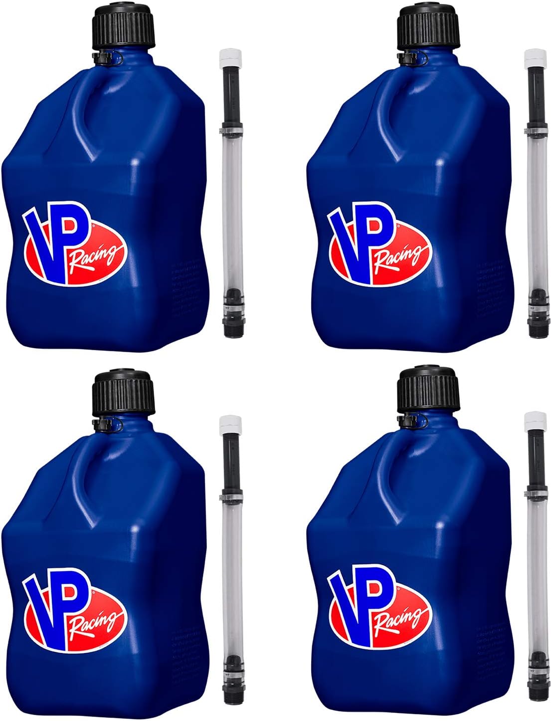 VP Racing 5-Gal Plastic Motorsport Container (4-Pack) & Hose Kit (4-Pack)