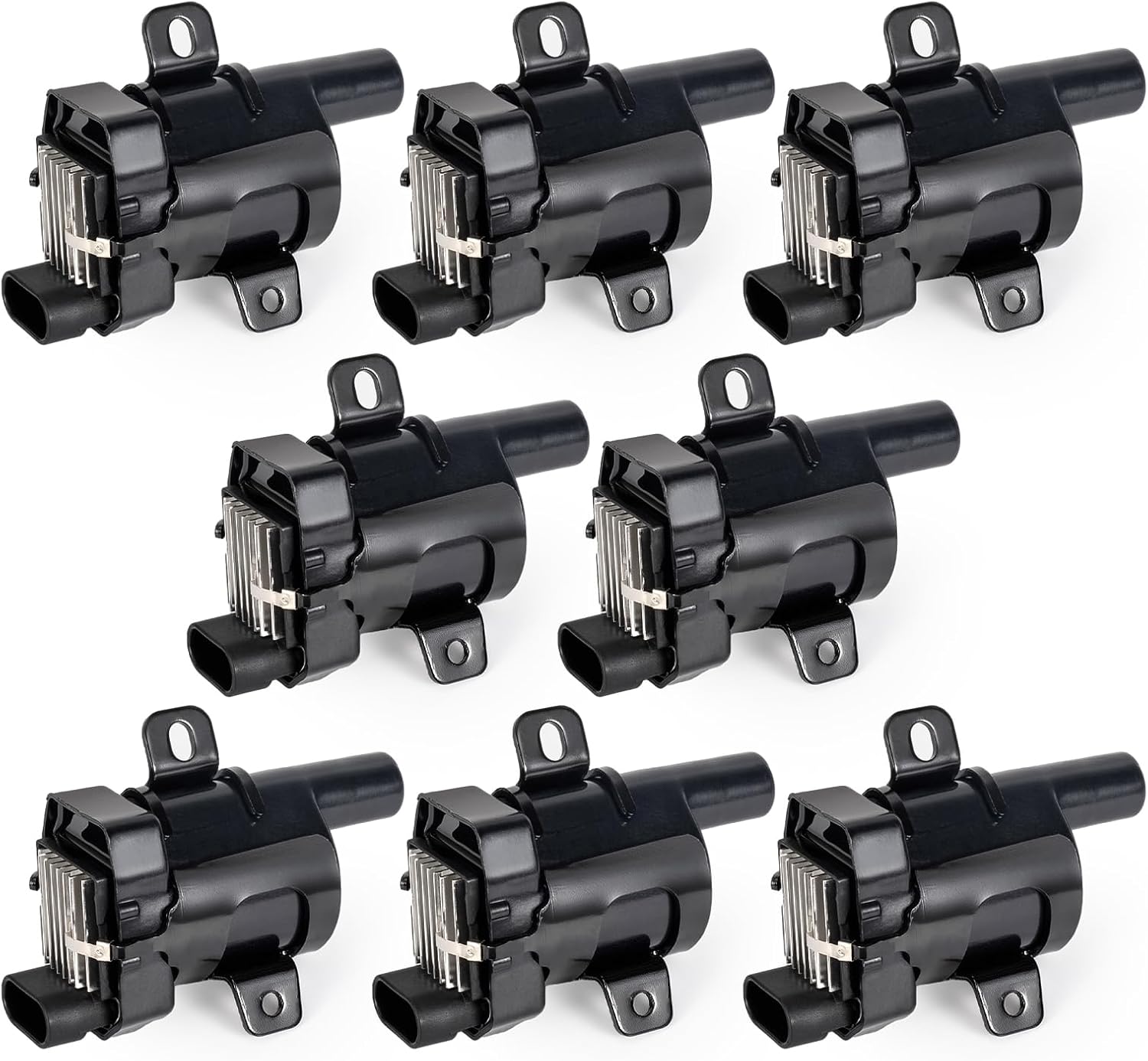 ENA Set of 8 Round Ignition Coil Pack Compatible with Chevy GMC Chevrolet Silverado 1500 2500 3500 Tahoe Suburban Express Sierra Savana Yukon Escalade Avalanche Envoy V8 4.8L 5.3L 6.0L For UF262 D585