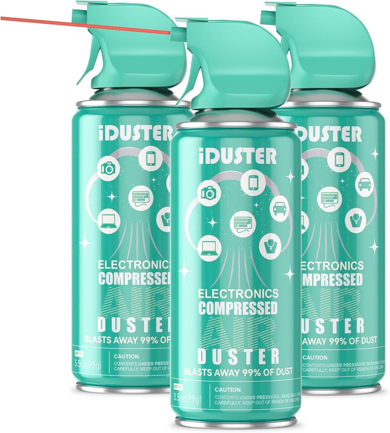 Compressed Canned Air Duster for Computer - Disposable Electronic Keyboard Cleaner for Cleaning Duster, 3PCS(3.5oz)