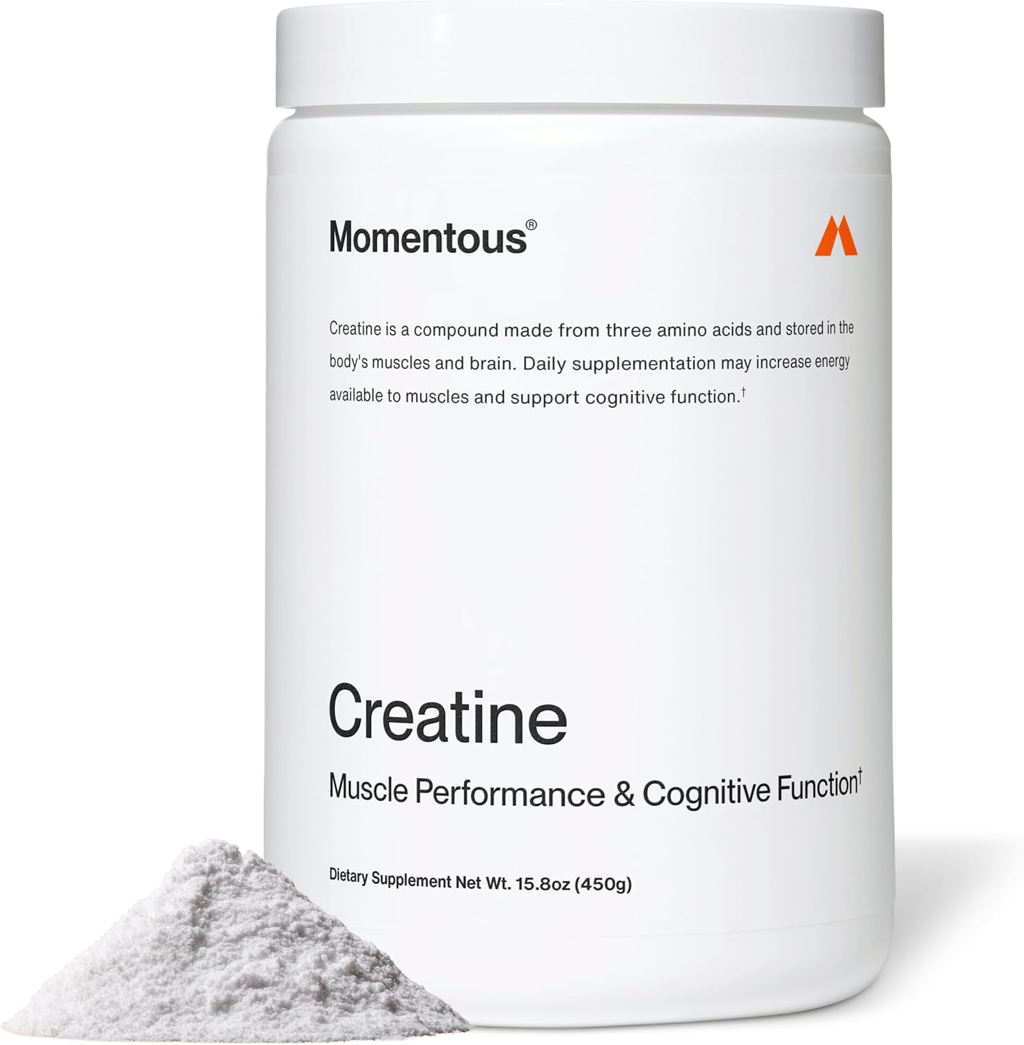 Momentous Creatine Monohydrate Powder - Creatine Powder - Supports Strength, Lean Muscle, & Recovery for Men & Women - NSF Certified for Sport - 5 g per Serving - 90 Servings