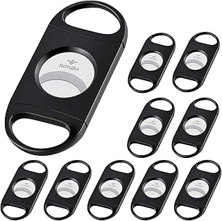 roygra Cigar Cutter, Enlarge 65 Ring Fit Almost Cigar Sizes, Guillotine Double Blade - 10 Pack
