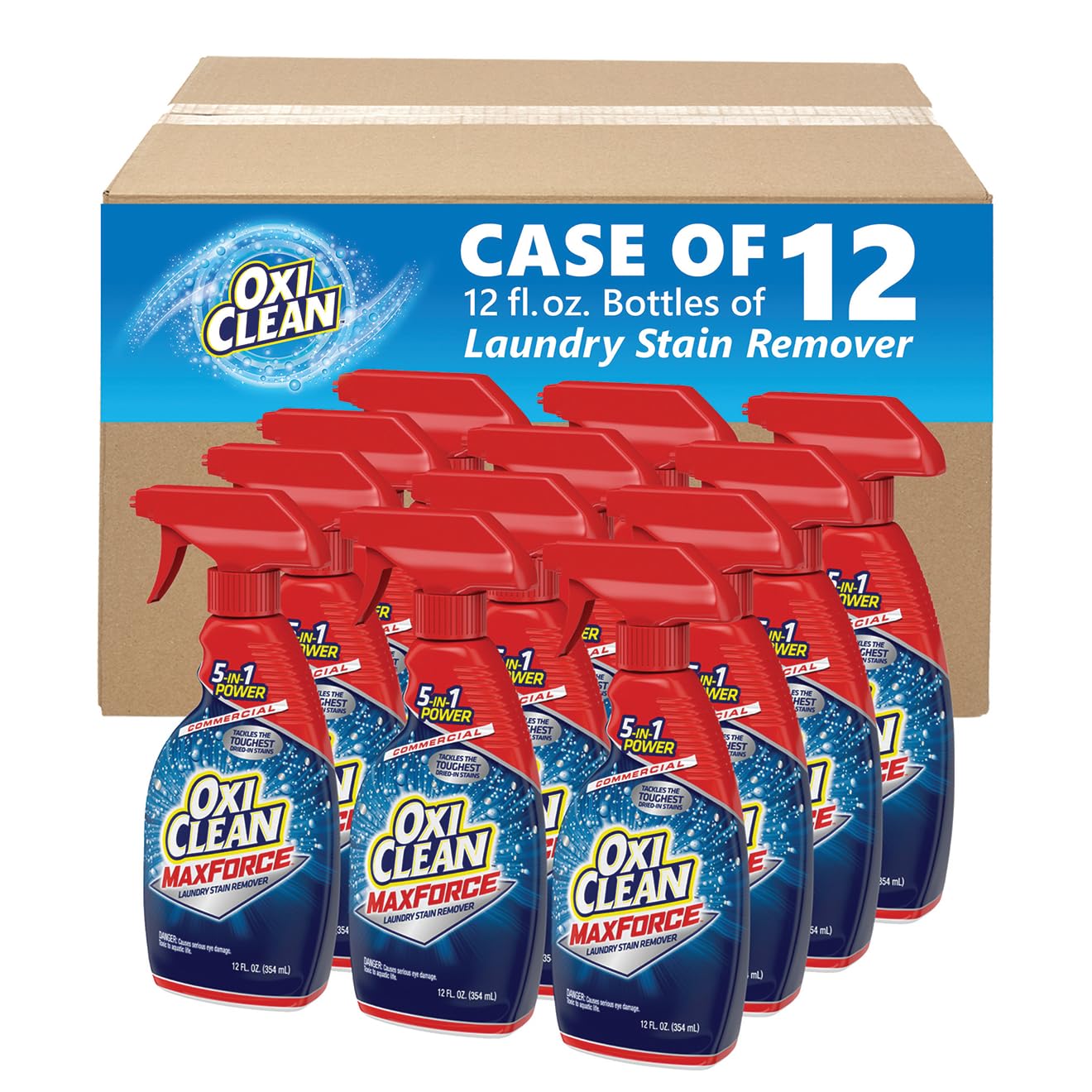 Oxiclean Max Force Stain Remover Professional, 12 fl oz, (Pack of 12)