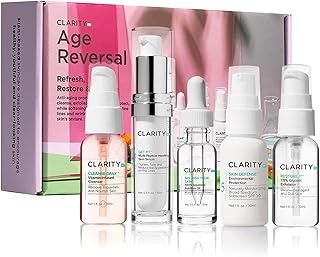 ClarityRx Age Reversal Anti-Aging Skincare Kit | Refresh, Restore & Reverse Aging Skin | Plant-Based, Paraben Free, Natural