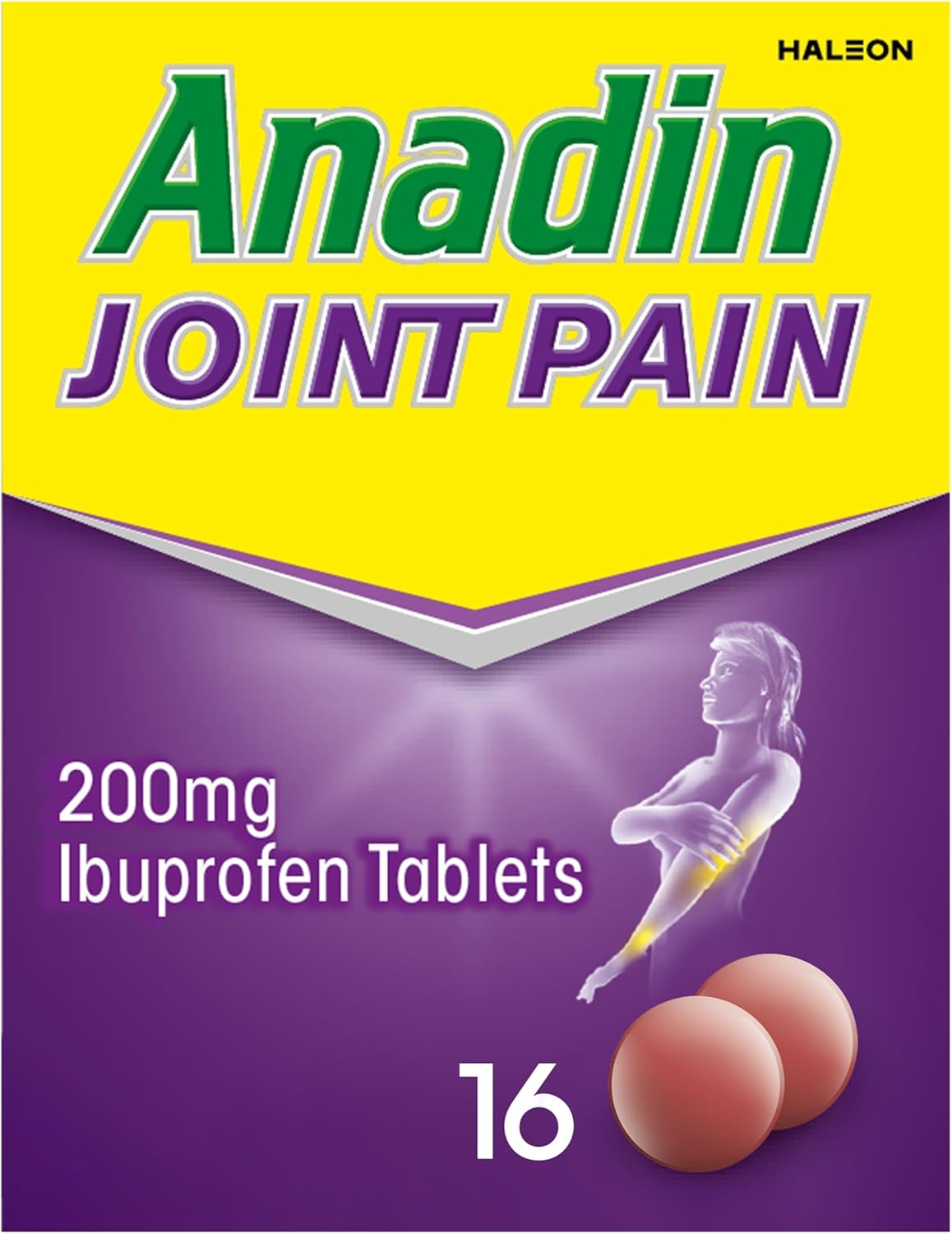 Anadin Joint Pain Relief Ibuprofen Tablets, Joint and Back Pain Killers, Pack of 16