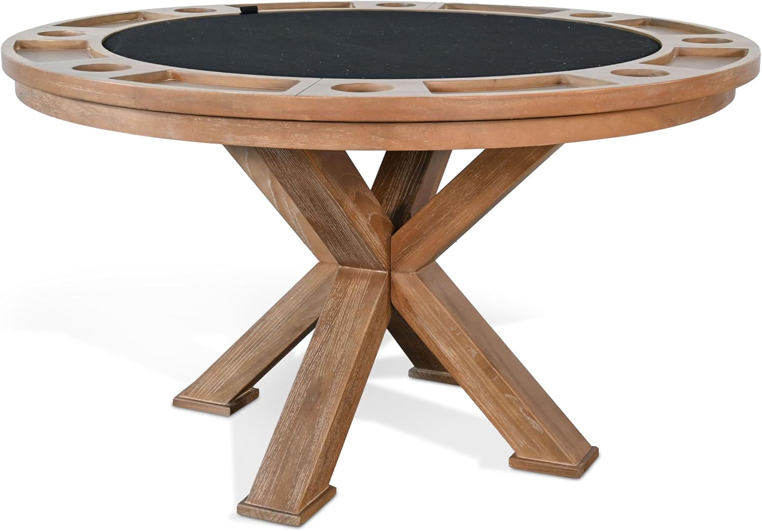 Chic Poker Game & Dining 2-in-1 Table (Oak Grove Finish Table)