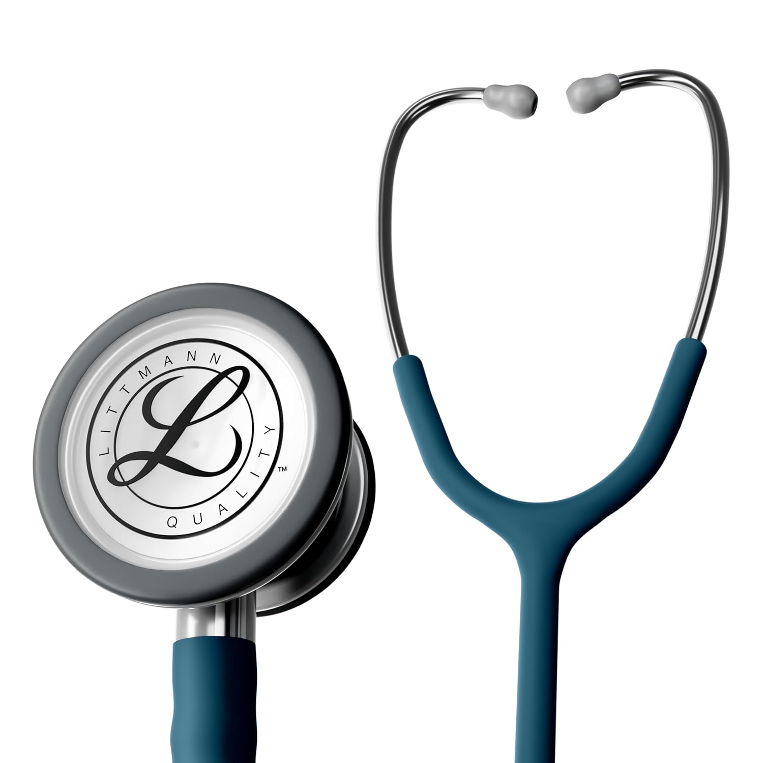 3M Littmann Classic III Stethoscope, 5623C, 27" Caribbean Blue Satin Finish Tube for Added Comfort, Flexibility and Cleanability, Stainless Steel Chestpiece, More Than 2X as Loud, Weighs Less