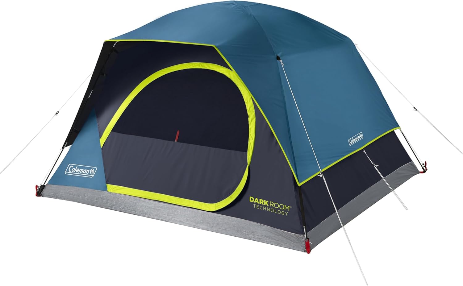 Coleman 4/6/8/10 Person Skydome Dark Room Tent with Rainfly, 5 Minute Setup, Blocks 90% of Sunlight, 20% More Headroom Than Traditional Tents