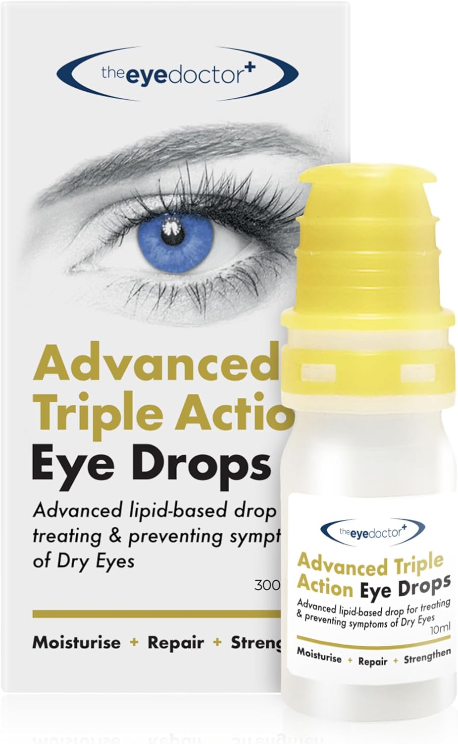 The Eye Doctor Eye Drops, Advanced Triple Action Formula – Lipid-Based Eye Drop for MGD, Blepharitis & Evaporative Dry Eye, Preservative Free, Contact Lens Friendly, 300 Drops, 10ml
