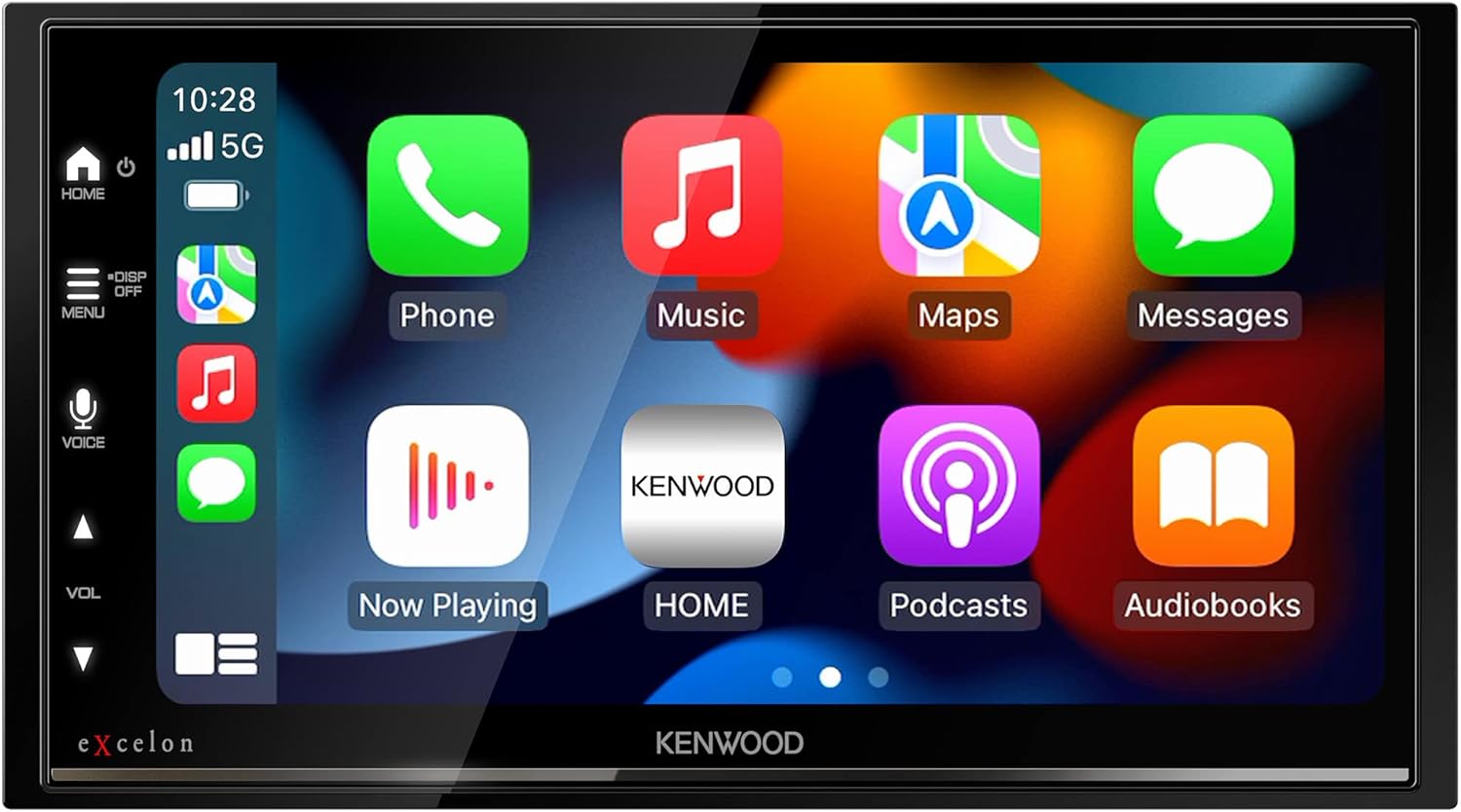KENWOOD DMX709S eXcelon 6.95-Inch Capacitive Touch Screen, Car Stereo, CarPlay and Android Auto, Bluetooth, AM/FM HD Radio, MP3 Player, USB Port, Double DIN, 13-Band EQ, SiriusXM