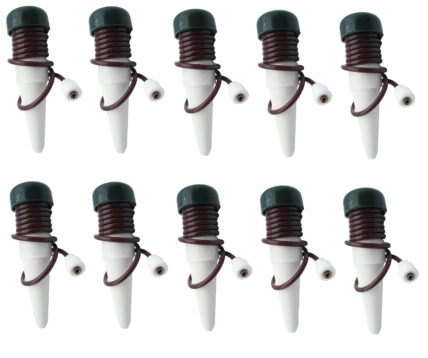 (10-Pack) Automatic Plant Watering System Devices, Slow Release Ceramic Material Feeder for Vacation Plant Self Watering Kit for Outdoor & Indoor Use