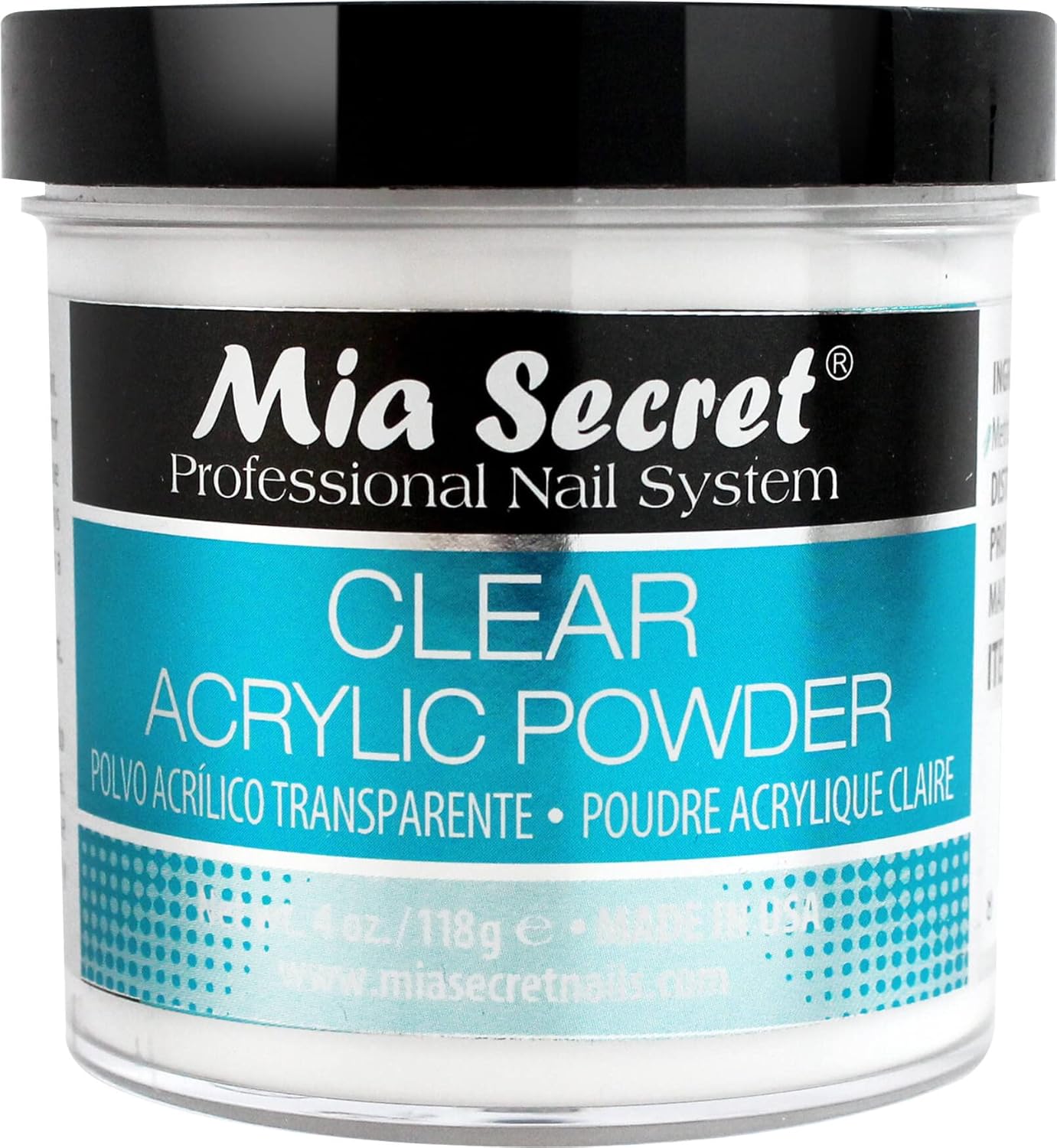 Mia Secret Clear Acrylic Powder 4oz