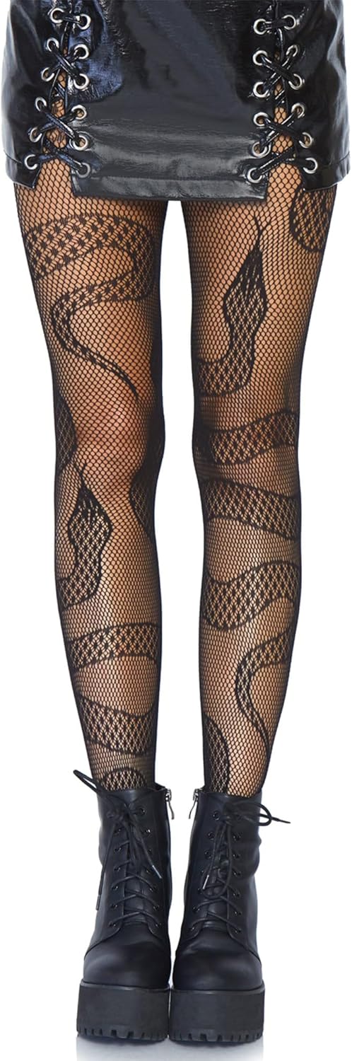 Leg Avenue Women's Dark Alternative Animal Fishnet Tights