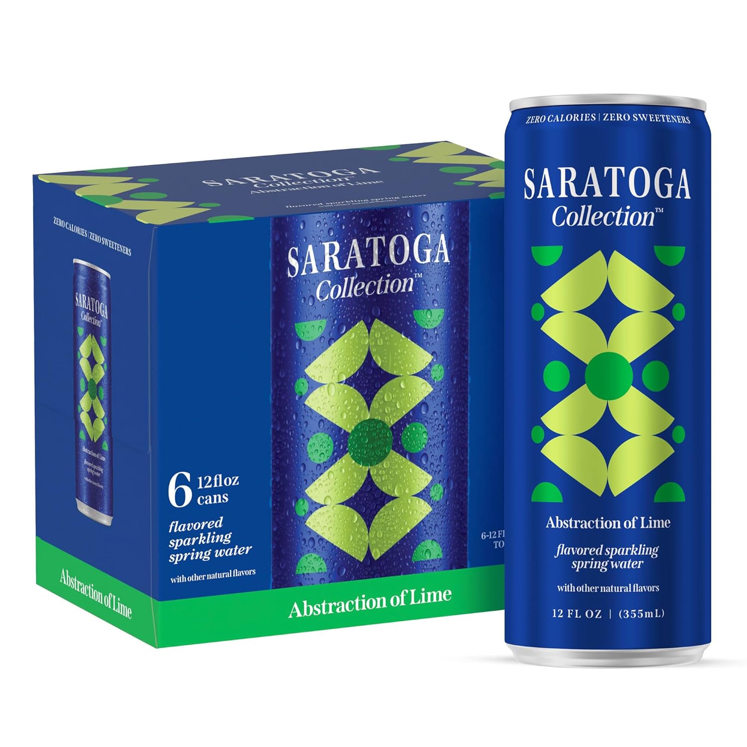 Saratoga Collection Sparkling Water Lime 12.0oz 6ct Can