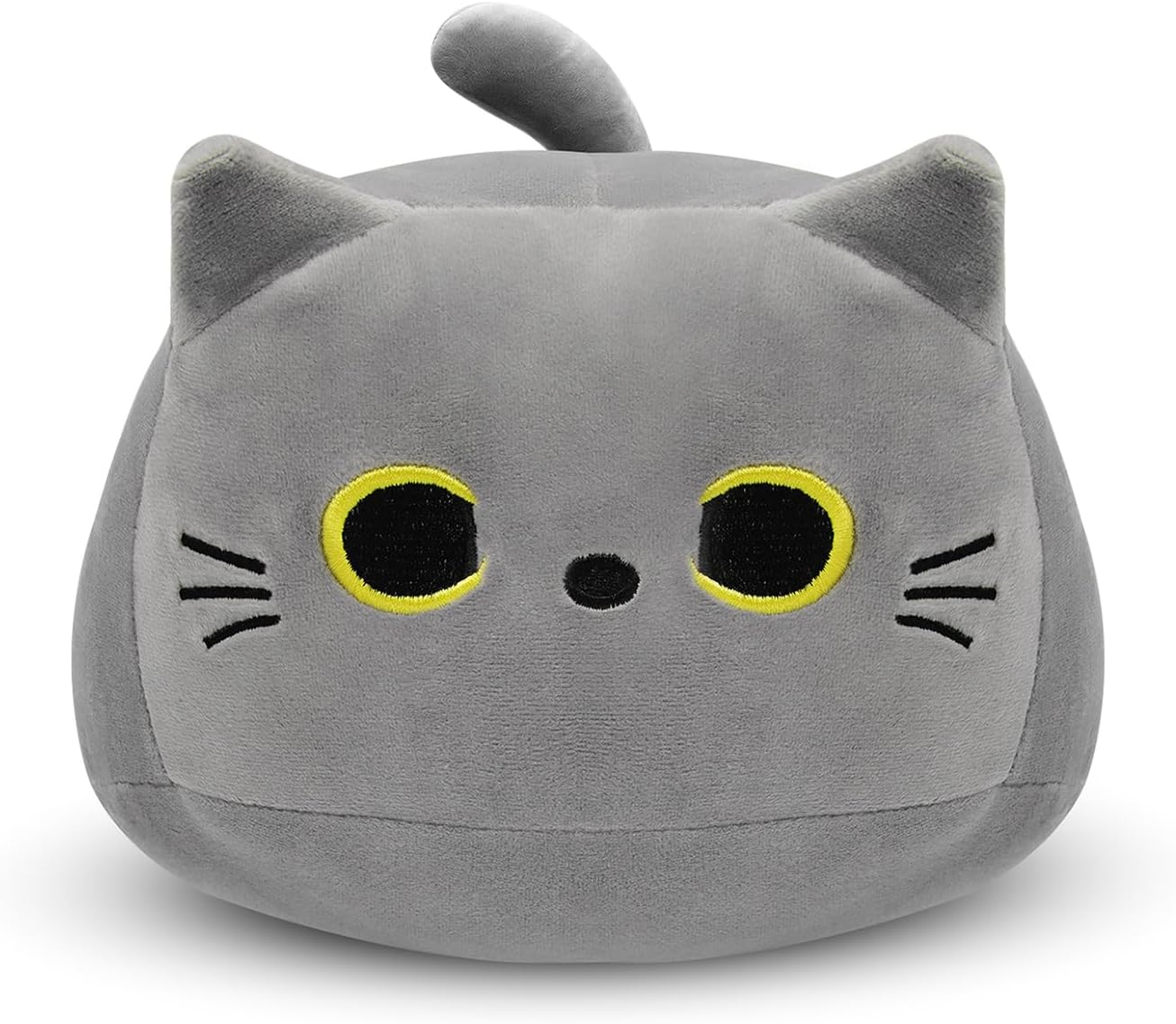 8in Grey Cat Stuffed Animals,Grey Cat Plush Toy,Cute Gary Kitten Plushie for Boys Girls,Kawaii Kitten Plushie for Boys Girls Kids Birthday Halloween Christmas