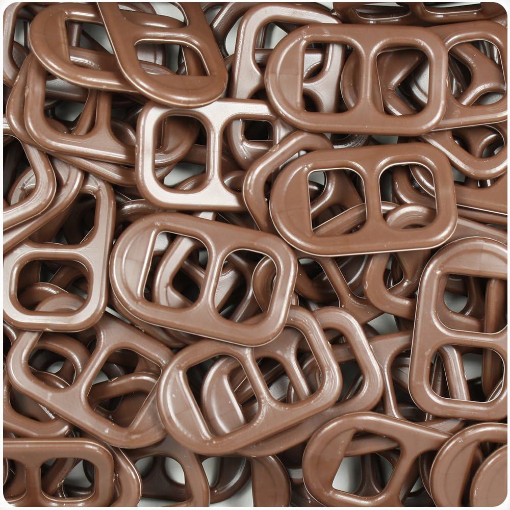 BeadTin Chocolate Opaque Plastic Soda Pop Tabs (2oz)