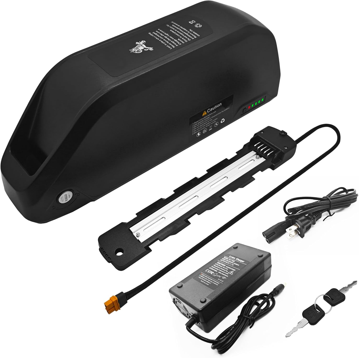 23AH Electric Bike Lithium Battery, Removable Ebike Battery with 3A Charger 48V Electric Bicycle Battery Pack with Waterproof Holder for 250W/350W/500W/750W/1000W/1500W/2000W Motors
