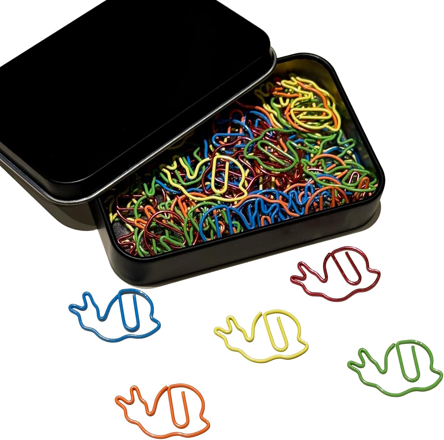 Cute Paper Clips, 60 PCS Snail Shaped Paper Clips Animal Bookmarks Clips, Assorted Colors, Fun Office Gifts for Women Men Coworkers Teachers Students Girls Boys, Halloween Gifts