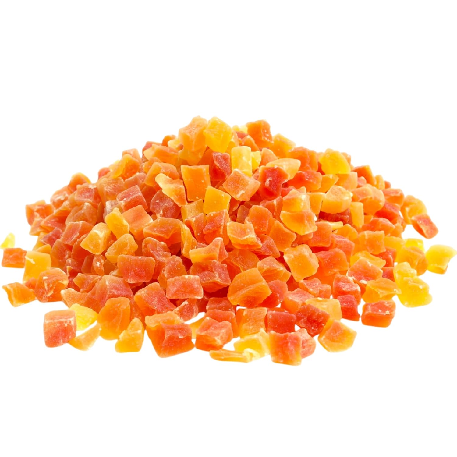 Anna and Sarah Dried Diced Papaya Low Sugar in Resealable Bag, 2lbs