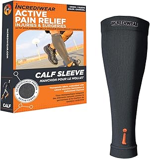 Incrediwear Calf Sleeve - Calf Sleeves for Men and Women to Help with Muscle Pain Relief, Shin Splints, and Muscle Recovery (Charcoal, S/M)