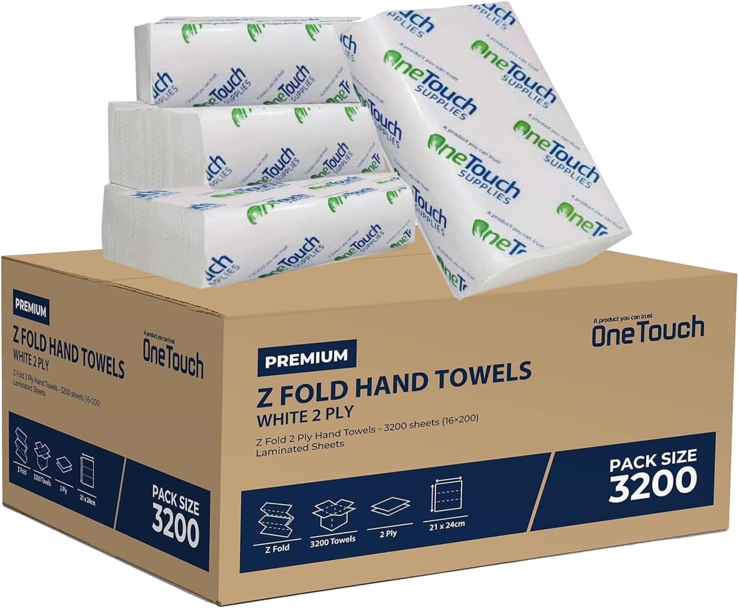 Z fold Paper Towels White Interfold Embossed Paper Hand Towel 2ply C Fold Multi Fold Tissue (Paper, 3200)