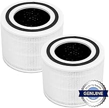 LEVOIT Core 300-P Air Purifier Replacement Filter, 3-In-1 Filter, Efficiency Activated Carbon, Core300-RF, 2 Pack, White