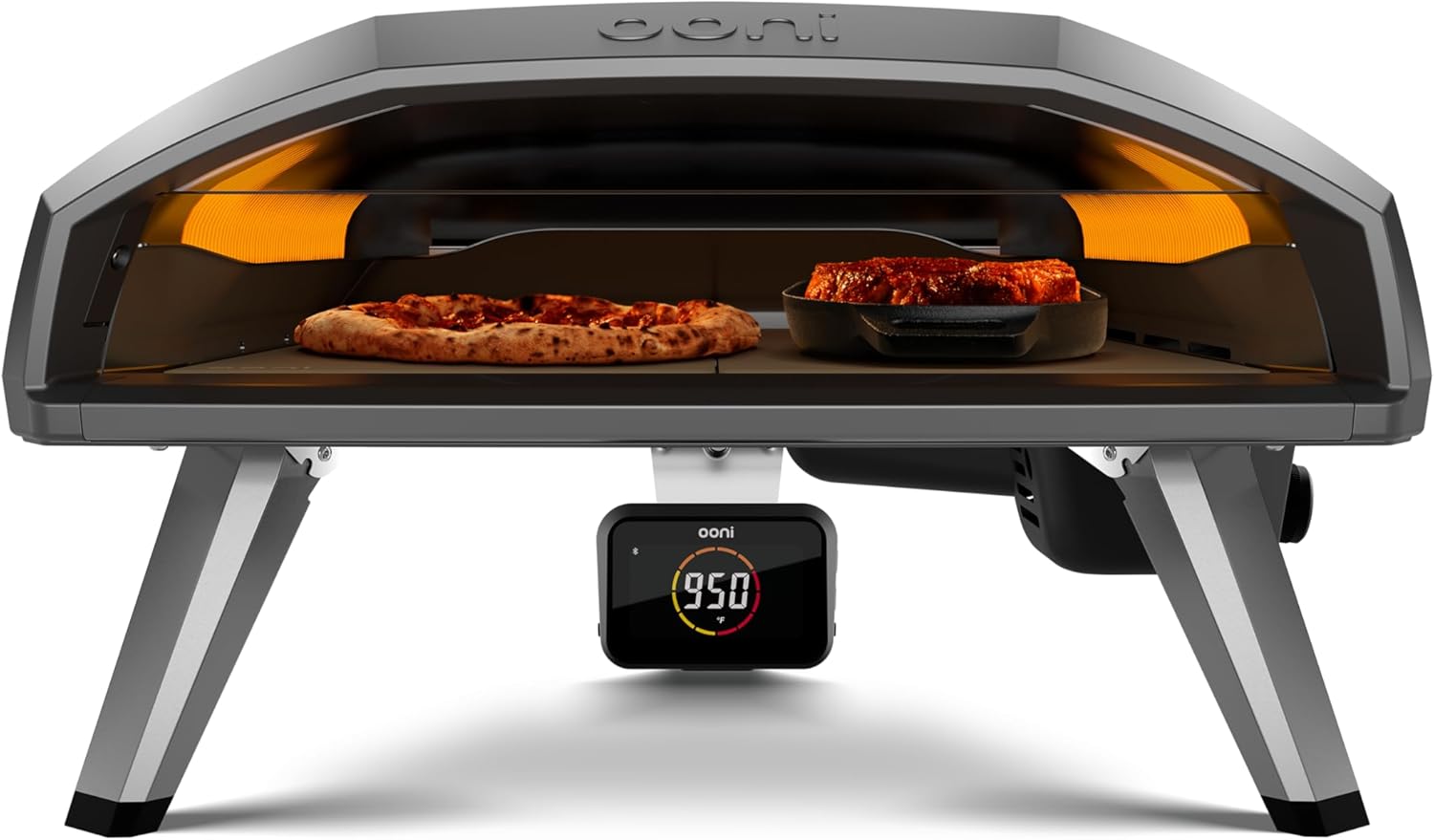 Ooni Koda 2 Pro Gas Pizza Oven – 18" Gas Powered Outdoor Oven with 28 mBar Regulator and Gas Hose, Gas powered Portable Pizza Oven - Black
