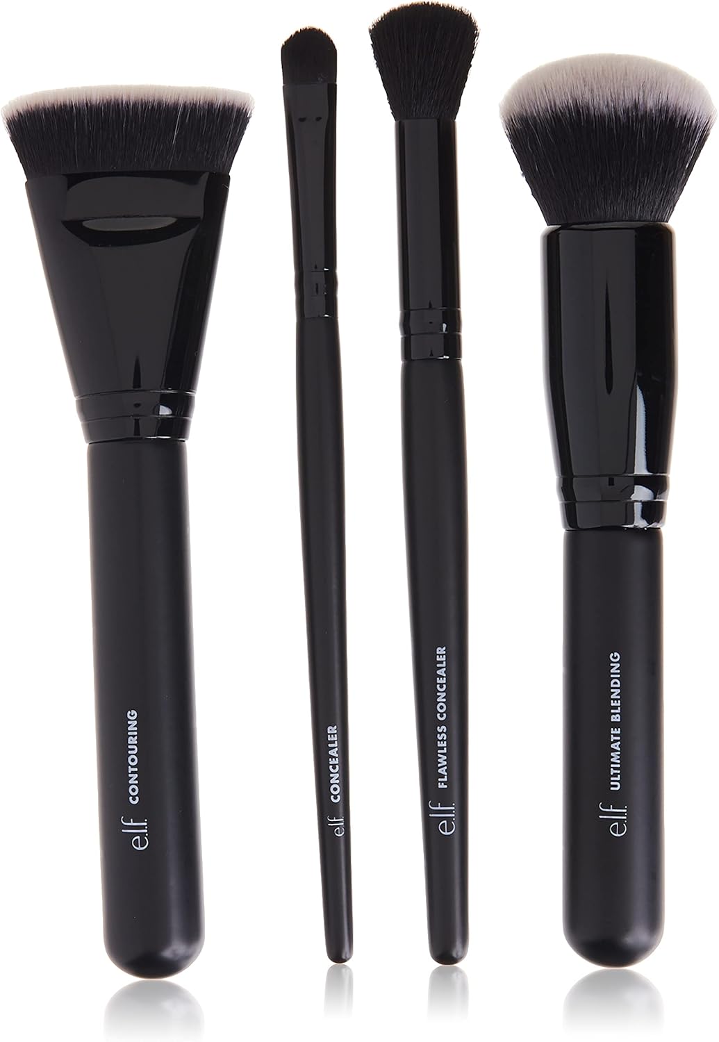 e.l.f. Complexion Perfection Brush Kit 4 Piece Set, Synthetic