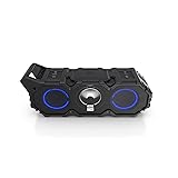 Altec Lansing LifeJacket XL Jolt with Lights, Built In Qi Wireless Charger, Waterproof, Snowproof, Shockproof and it Floats in Water, Up to 20 Hour Battery Life, Black