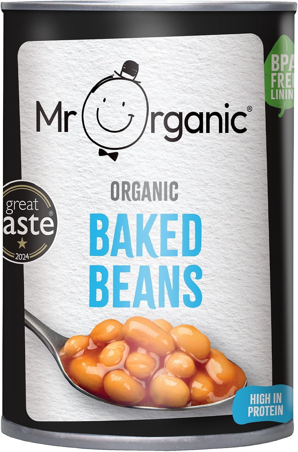 Mr Organic Baked Beans - 400g, High in Protein & Fibre