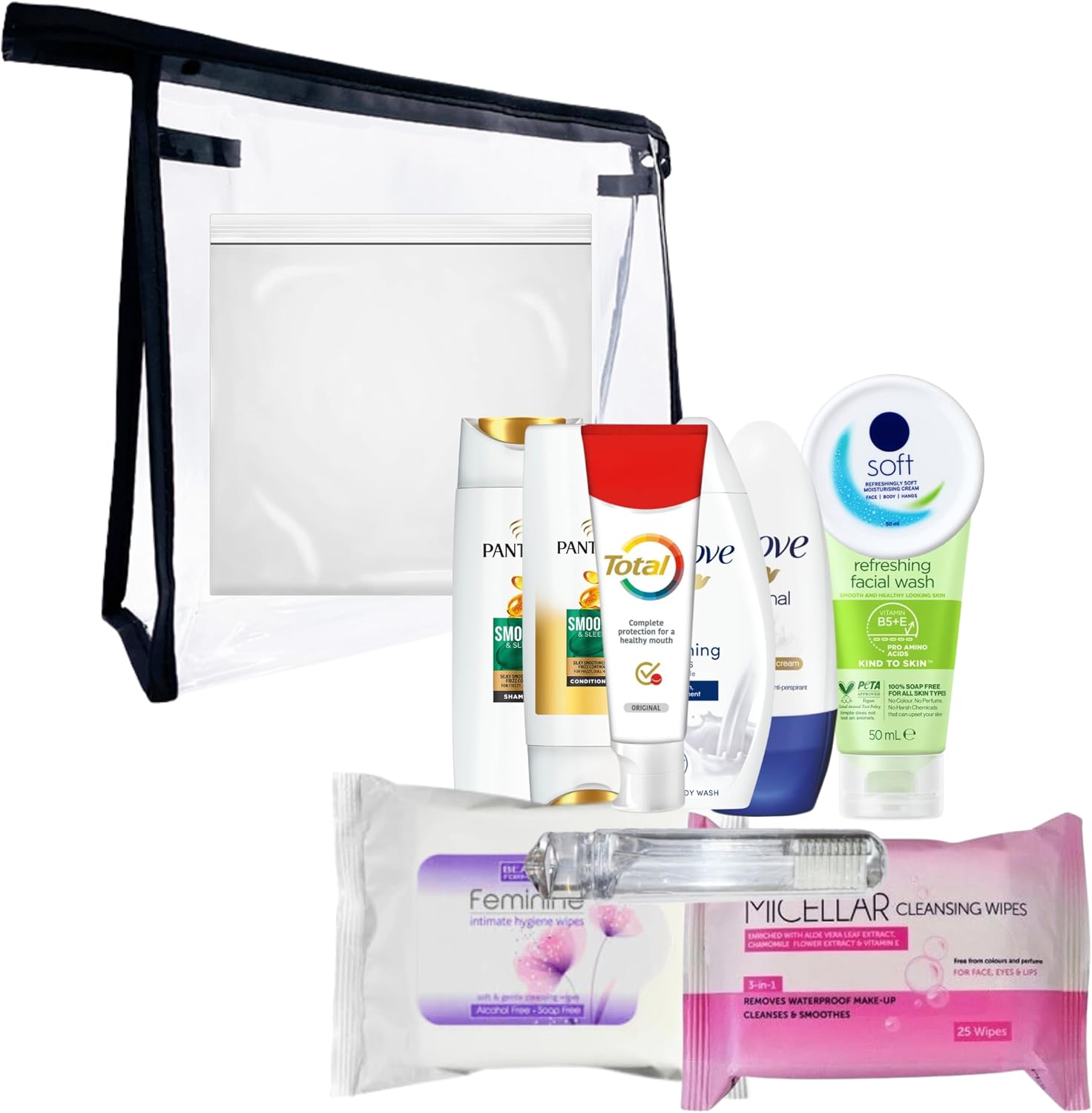 Travel Toiletries Set for Women - Holiday Essentials Mini Toiletry Set for Travel, Hospital or Over Night Stay - Airport Security Approved Liquids - Quality Personal Care for Women