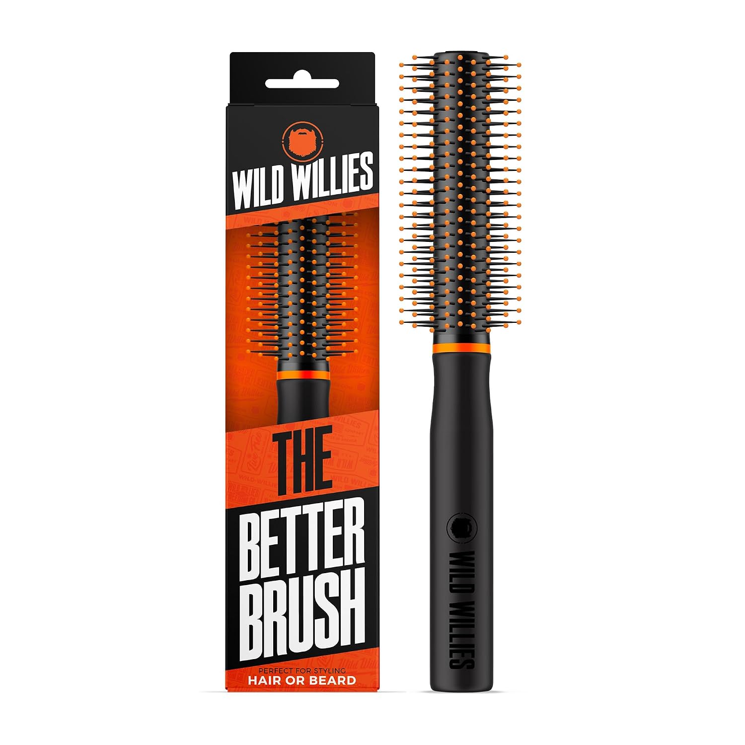 Wild Willies The Better Brush Round Beard & Hair Brush - Heat-Resistant