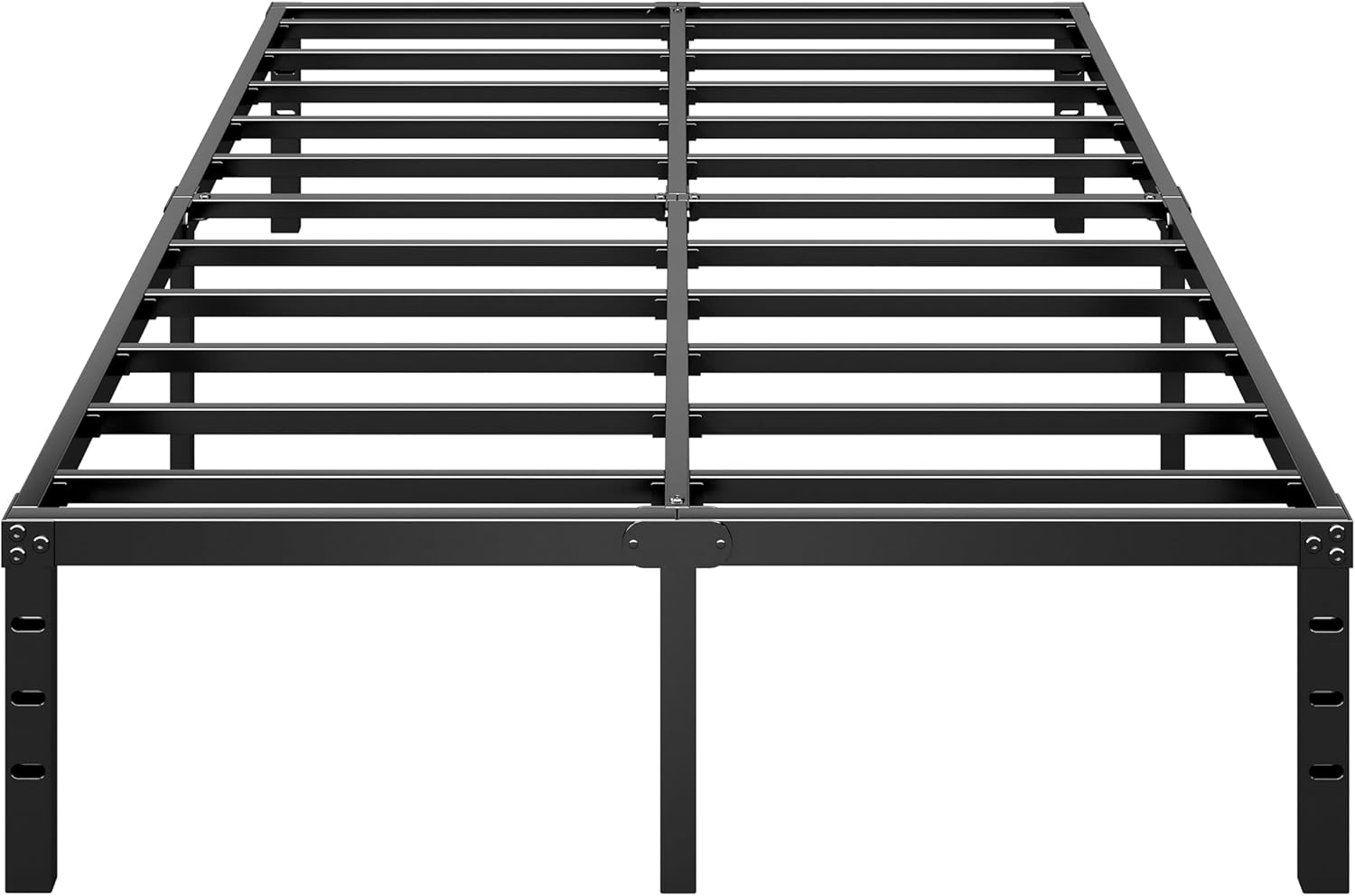 Metal Platform Bed Frame 18 Inch Tall Bed No Box Spring Needed,King Size Bed with Heavy Duty Strong Support Slats,Easy to Assemble,Black
