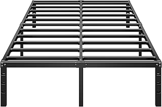 Metal Platform Bed Frame 18 Inch Tall Bed No Box Spring Needed,King Size Bed with Heavy Duty Strong Support Slats,Easy to Assemble,Black