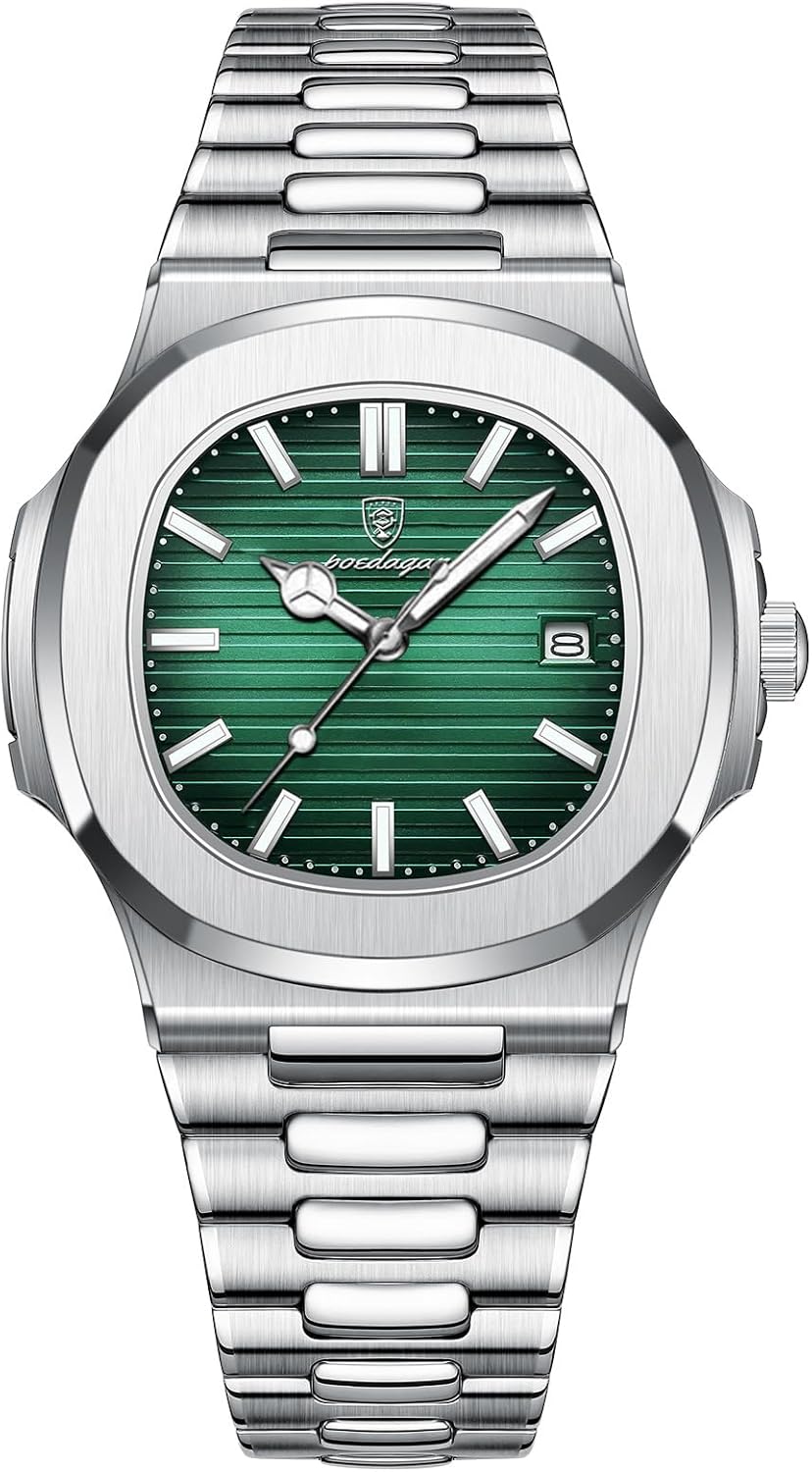 Men Quartz Movement Watch，Waterproof Luminous Men's Watch, Stainless Steel Strap Business Watches