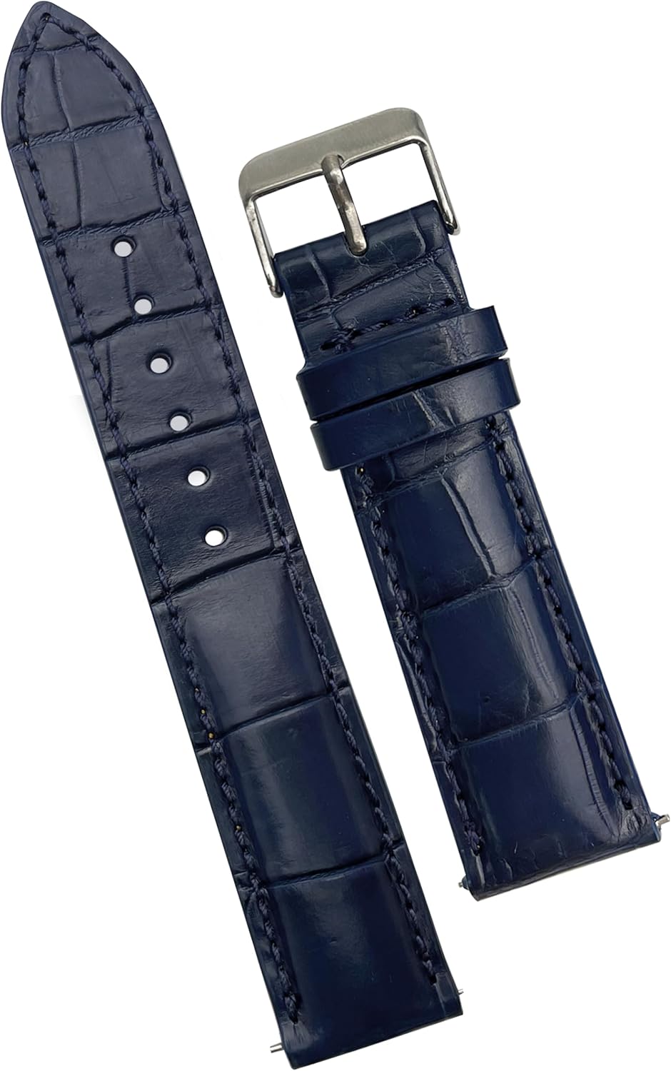 Handmade AIIi-gator Watch Band Men Quick Release Croc Premium Leather Watch Strap Replacement Silver Buckles Bespoke 18mm 19mm 20mm 21mm 22mm 24mm