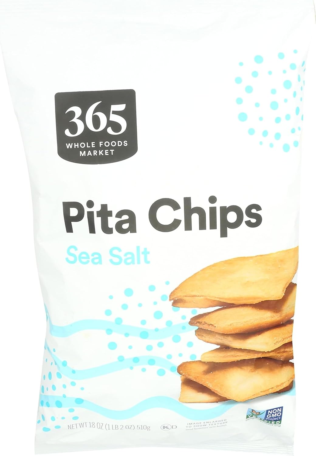 365 by Whole Foods Market, Sea Salt Pita Chips, 18 Ounce