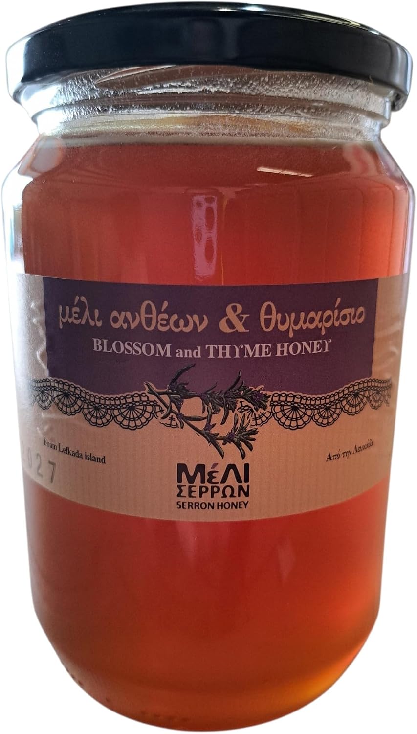 Meli Serron, Blossom And Thyme Greek Honey, 920gr, glass jar