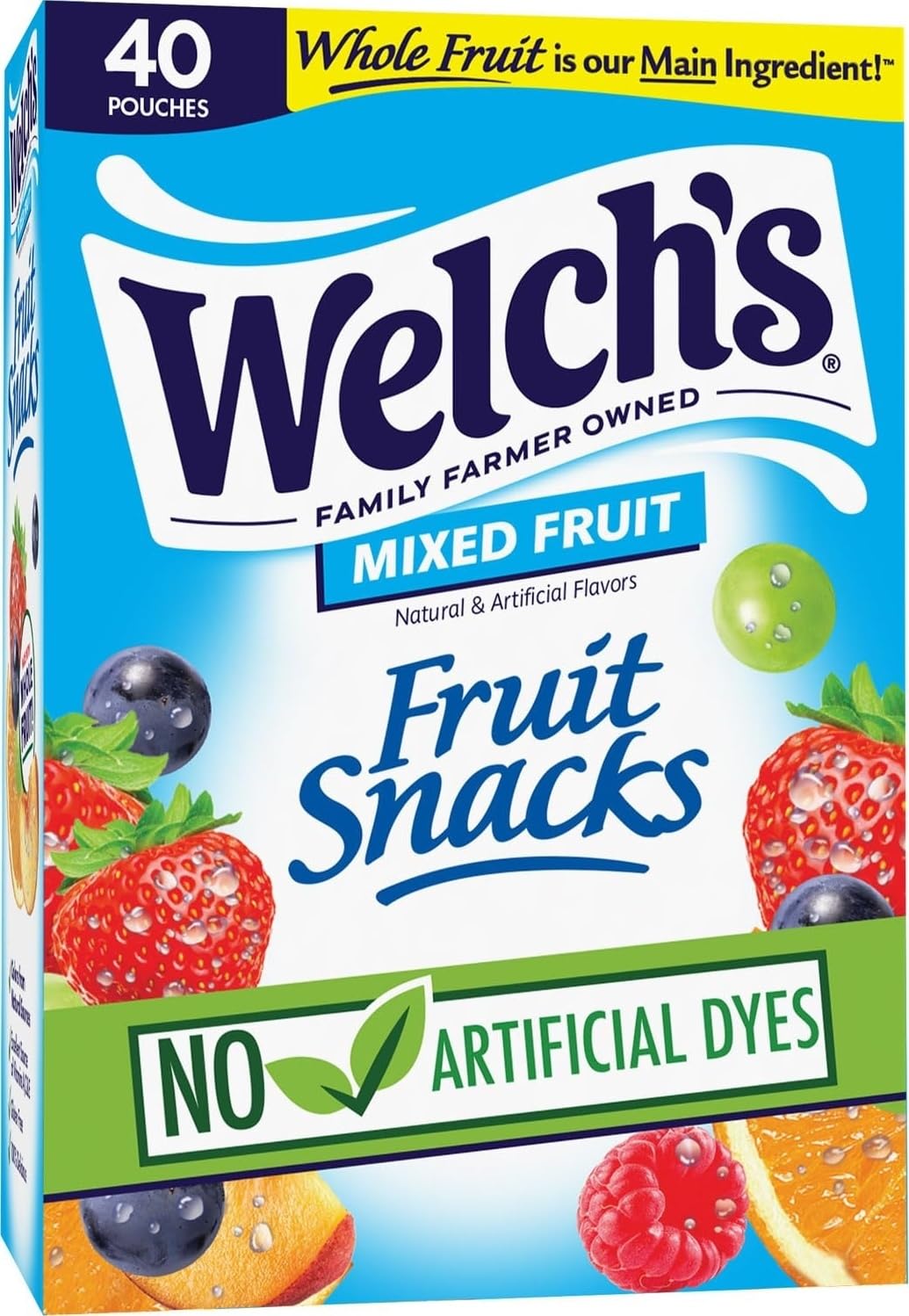 Welch's Fruit Snacks - Mixed Fruit Box - Kids Snacks - 0.8 Oz - 40 Pack