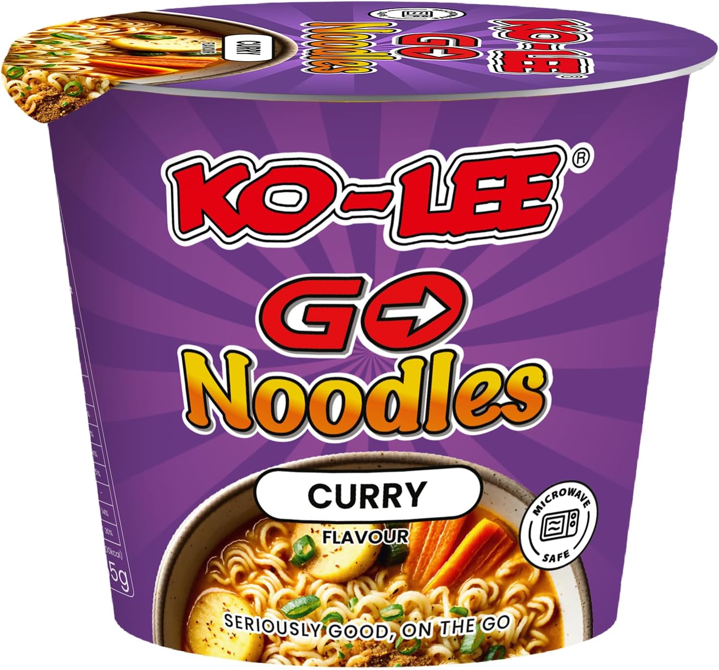 KO-LEE Go Cup Curry Instant Noodles – Classic Curry Cup Ramen Snack, Microwavable | 65g (Pack of 6)