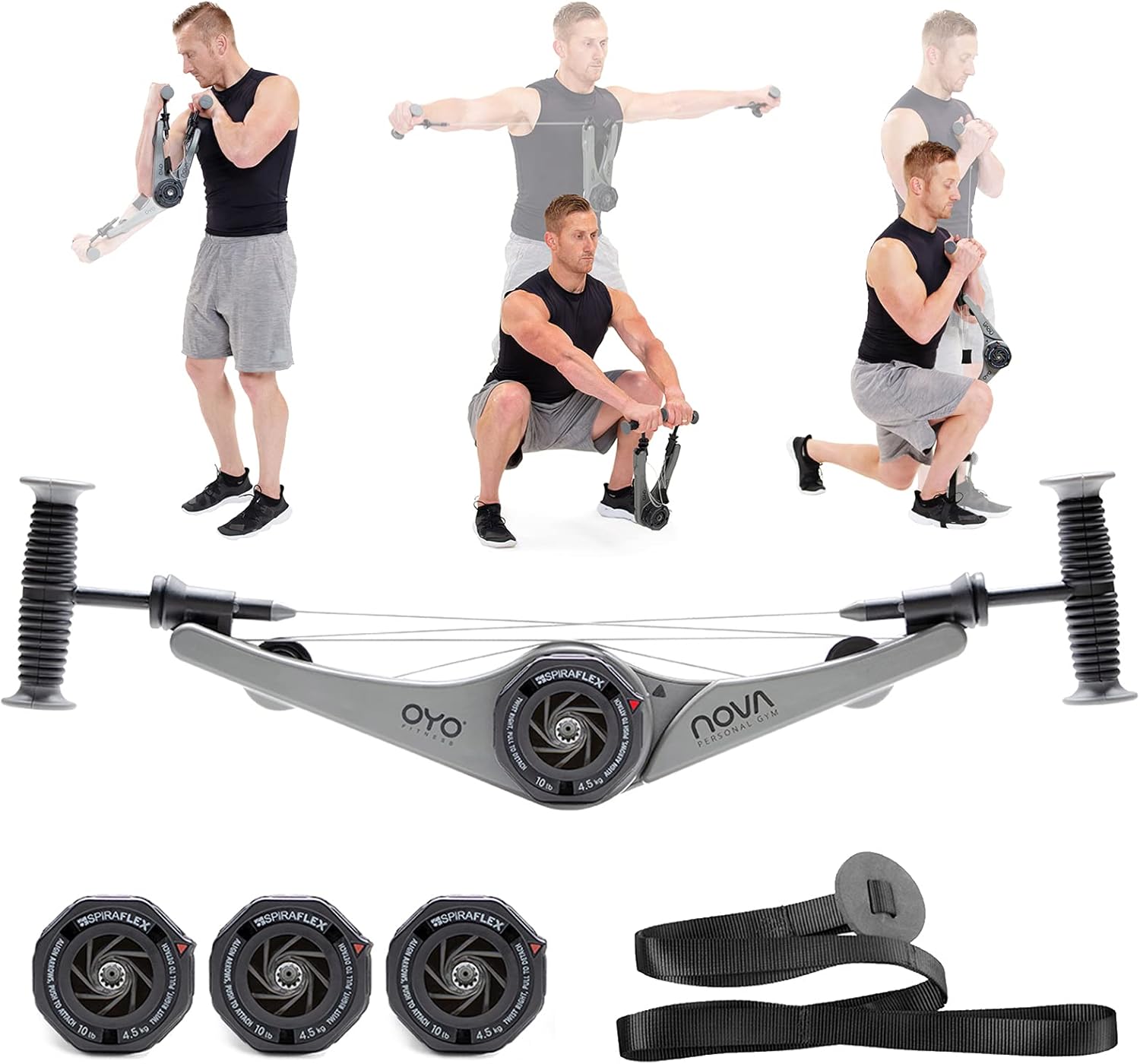 OYO NOVA Personal Gym - Full Body Portable Gym Equipment with Increased Resistance - Home, Office or Travel - Strength Training with NASA Fitness Technology