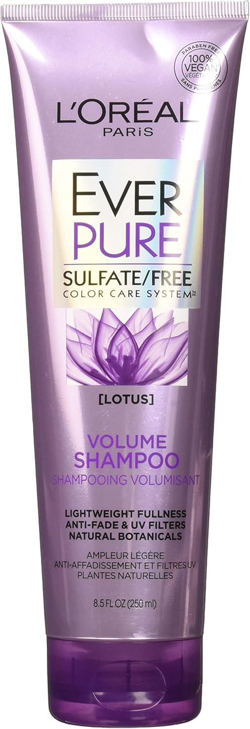 L'Oreal Ever Pure Volume Shampoo Lotus, 8.5 Fl Oz (Pack of 2)