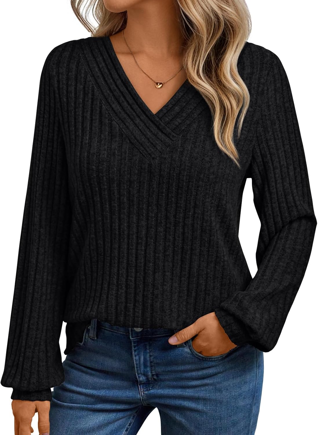 AUTOMET Women Long Sleeve Shirts Fall V Neck Work Tops 2025 Fashion Tunic Sweaters Dressy Casual Winter Blouse Trendy Outfits