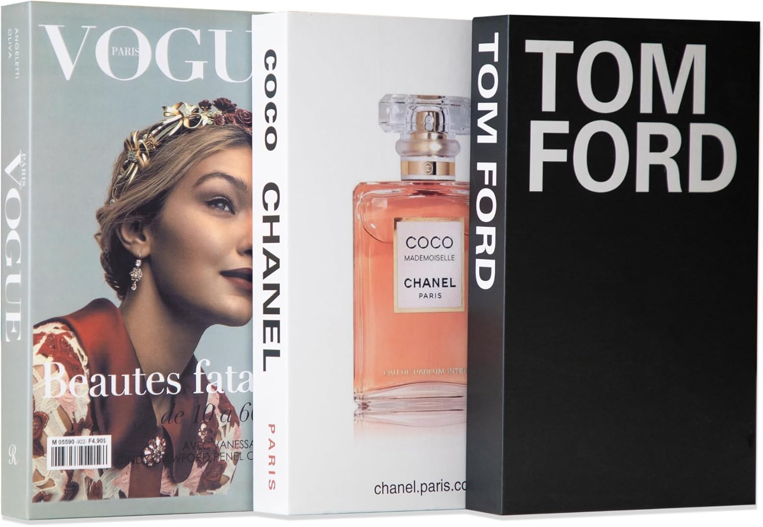 Hardcover Chic Faux Book Set - Stylish Decorative Books for Home, Coffee Table, Shelves, and Living Room Decor