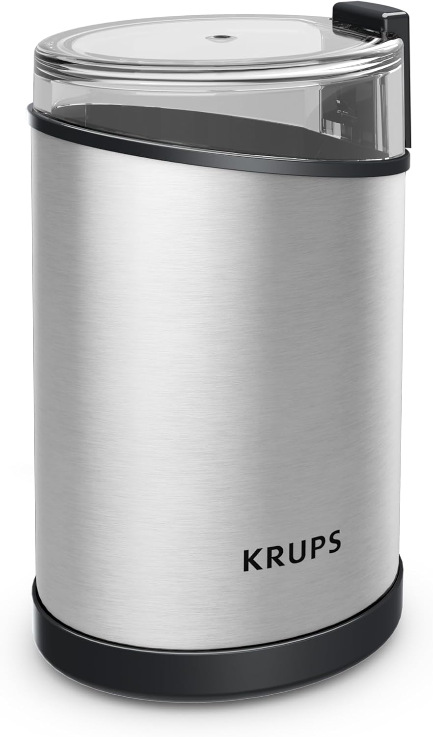 Krups Coffee Grinder, Fast-Touch, 3oz, 85g bean hopper - Easy to Use, One Touch Operation - 200 Watts - Espresso Grinder, Spice Grinder, 2 to 12 cup Coffee Bean Grinder, Silver