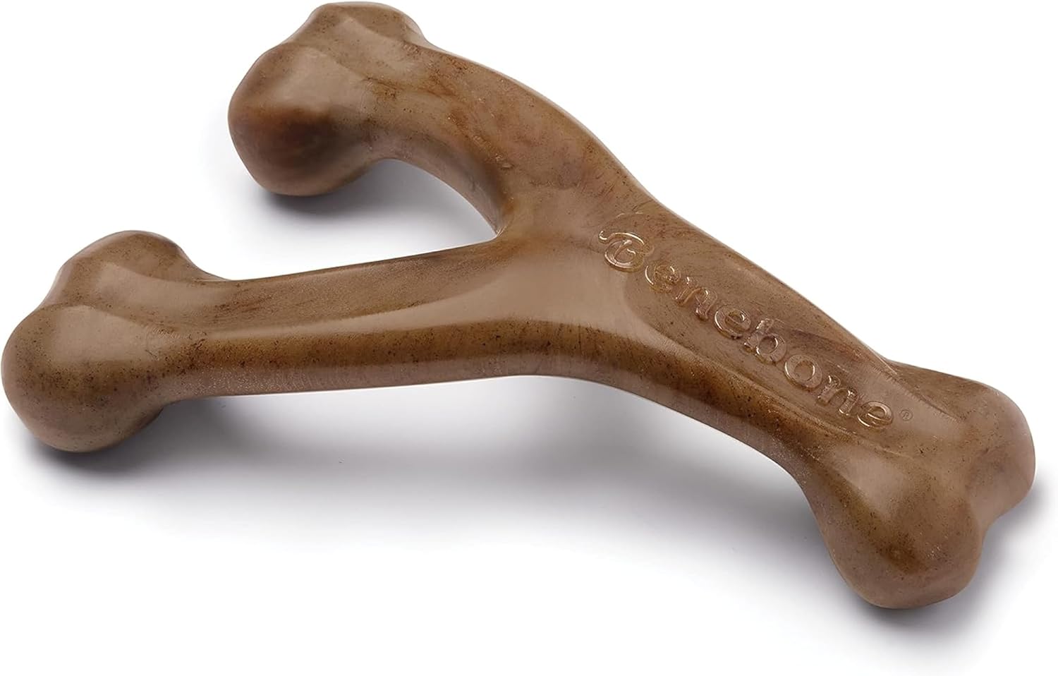 Benebone Indestructible Wishbone Dog Chew Toy for Aggressive Chewers, Long Lasting Tough Boredom Breaker for Dogs, Real Bacon Flavour, For Large Dogs, Made in the USA.