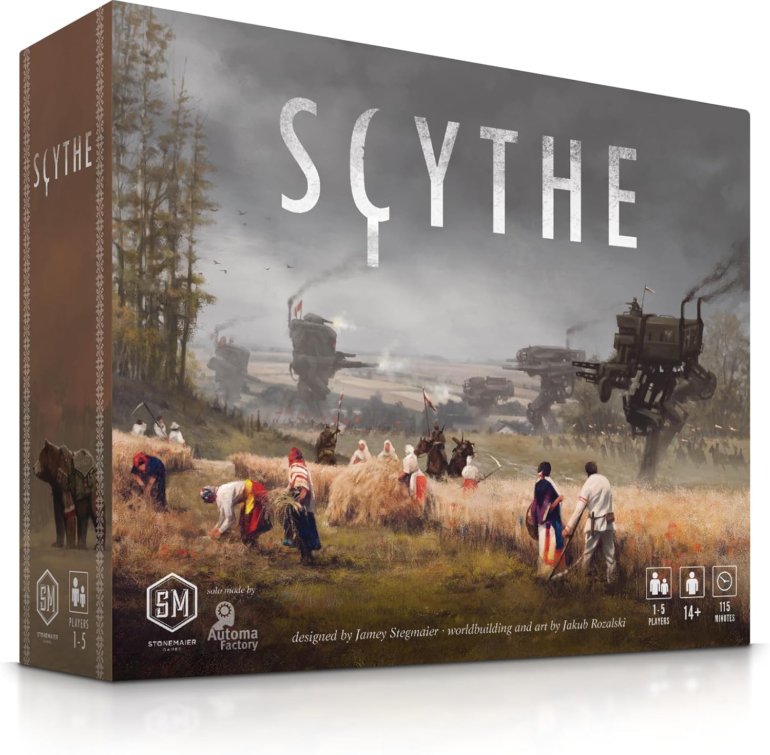 Stonemaier Games | Scythe | Board Game | Ages 14+ | 1-5 Players | 90-115 Minutes Playing Time