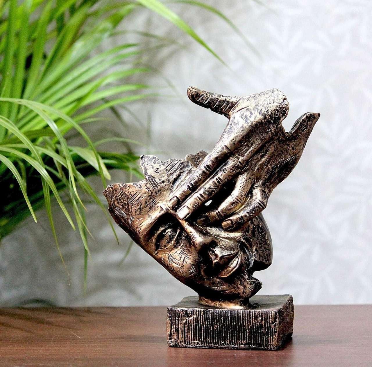 KSampada Crafts Human Face Statue Sculpture Figurine Showpiece for Home Dcor Living Room Bedroom Center Table Wall Shelf Decoration Items -18